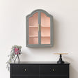 Arched Sage Green &amp; Peach Wall Cabinet 79cm x 57cm