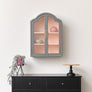 Arched Khaki Green & Peach Wall Cabinet 79cm x 57cm
