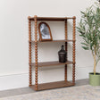 Brown Wooden Bobble Framed 3 Tier Shelf