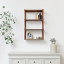 Brown Wooden Bobble Framed 3 Tier Shelf