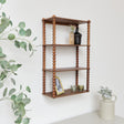 Brown Wooden Bobble Framed 3 Tier Shelf