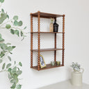Brown Wooden Bobble Framed 3 Tier Shelf