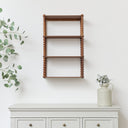 Brown Wooden Bobble Framed 3 Tier Shelf