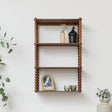 Brown Wooden Bobble Framed 3 Tier Shelf