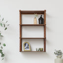 Brown Wooden Bobble Framed 3 Tier Shelf