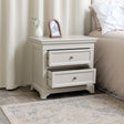 Large Taupe-Grey Two Drawer Bedside Table - Daventry Taupe-Grey Range