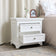 Large White Two Drawer Bedside Table - Daventry White Range