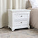 Large White Two Drawer Bedside Table - Daventry White Range