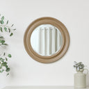 Round Mocha Brown Wall Mirror 65cm x 65cm