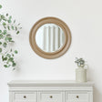 Round Mocha Brown Wall Mirror 65cm x 65cm