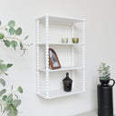 White Wooden Bobble Framed 3 Tier Shelf