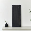 Large Matt Black Window Wall Mirror 94cm x 38cm