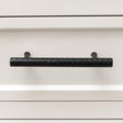 Matte Black Metal Hammered Bar Pull Drawer Handle 16cm