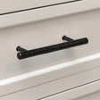 Matte Black Metal Hammered Bar Pull Drawer Handle 16cm