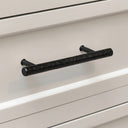 Matte Black Metal Hammered Bar Pull Drawer Handle 16cm