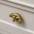 Antique Gold Chameleon Drawer Knob