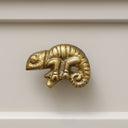 Antique Gold Chameleon Drawer Knob