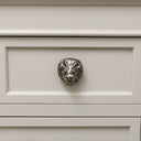 Antique Silver Lion Drawer Knob