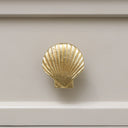 Gold Scallop Sea Shell Drawer Knob