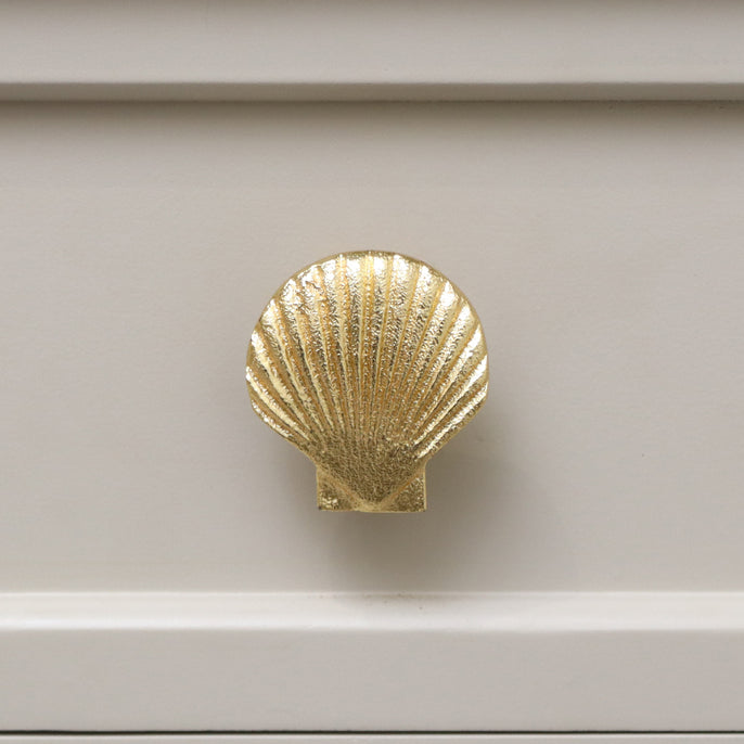 Gold Scallop Sea Shell Drawer Knob – Melody Maison