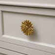 Large Gold Sunflower Drawer Knob