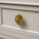 Large Gold Sunflower Drawer Knob
