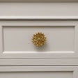 Large Gold Sunflower Drawer Knob
