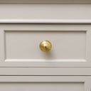 Round Shiny Gold Swirl Detailed Drawer Knob
