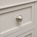 Round Shiny Silver Swirl Detailed Drawer Knob