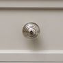 Round Shiny Silver Swirl Detailed Drawer Knob