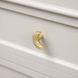 Shiny Gold Hammered Crescent Moon Drawer Knob
