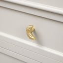 Shiny Gold Hammered Crescent Moon Drawer Knob