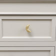 Shiny Gold Hammered Crescent Moon Drawer Knob