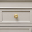 Shiny Gold Round Scalloped Drawer Knob With Scallop Detailed Base