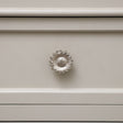 Shiny Silver Sunflower Drawer Knob