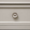 Shiny Silver Sunflower Drawer Knob