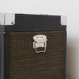Medium Black &amp; Orange Wood Trim Storage Box / Trunk
