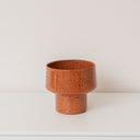 Medium Orange Rust Speckled Iron Planter Pot - 18cm x 16cm