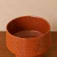 Medium Orange Rust Speckled Metal Planter Pot - 18cm x 16cm