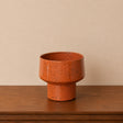 Medium Orange Rust Speckled Metal Planter Pot - 18cm x 16cm