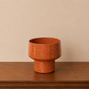 Medium Orange Rust Speckled Metal Planter Pot - 18cm x 16cm