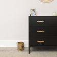 Medium Shiny Gold Metal Fluted Planter / Waste Bin - 16cm