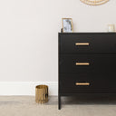 Medium Shiny Gold Metal Fluted Planter / Waste Bin - 16cm