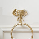 Metallic Gold Elephant Towel Ring