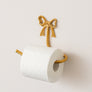 Metallic Gold Metal Bow Toilet Roll Holder