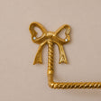 Gold Metal Bow Detailed Wall Mounted Towel Rail