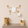 Gold Metal Bow Detailed Wall Mounted Towel Rail