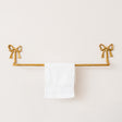 Metallic Gold Metal Bow Towel Rail