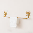Metallic Gold Metal Bow Towel Rail