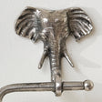Metallic Silver Elephant Toilet Roll Holder
